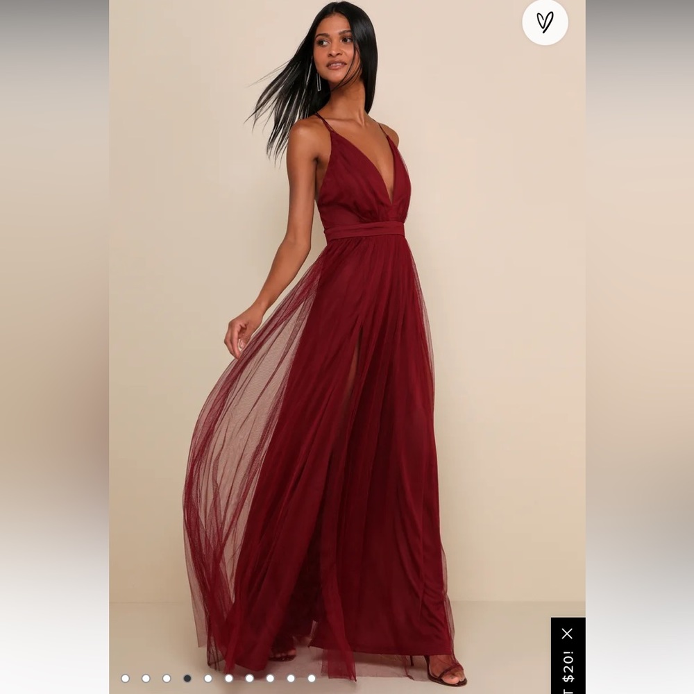 Gorgeous burgundy wedding guest dress! Worn once ♥️